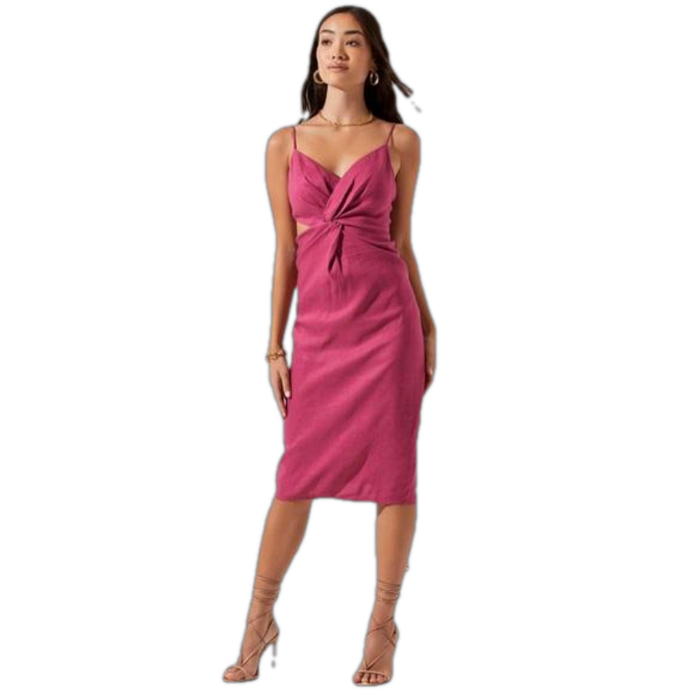 Astr Pink Midi Dress